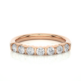 Bar-Set Half Eternity Wedding Band